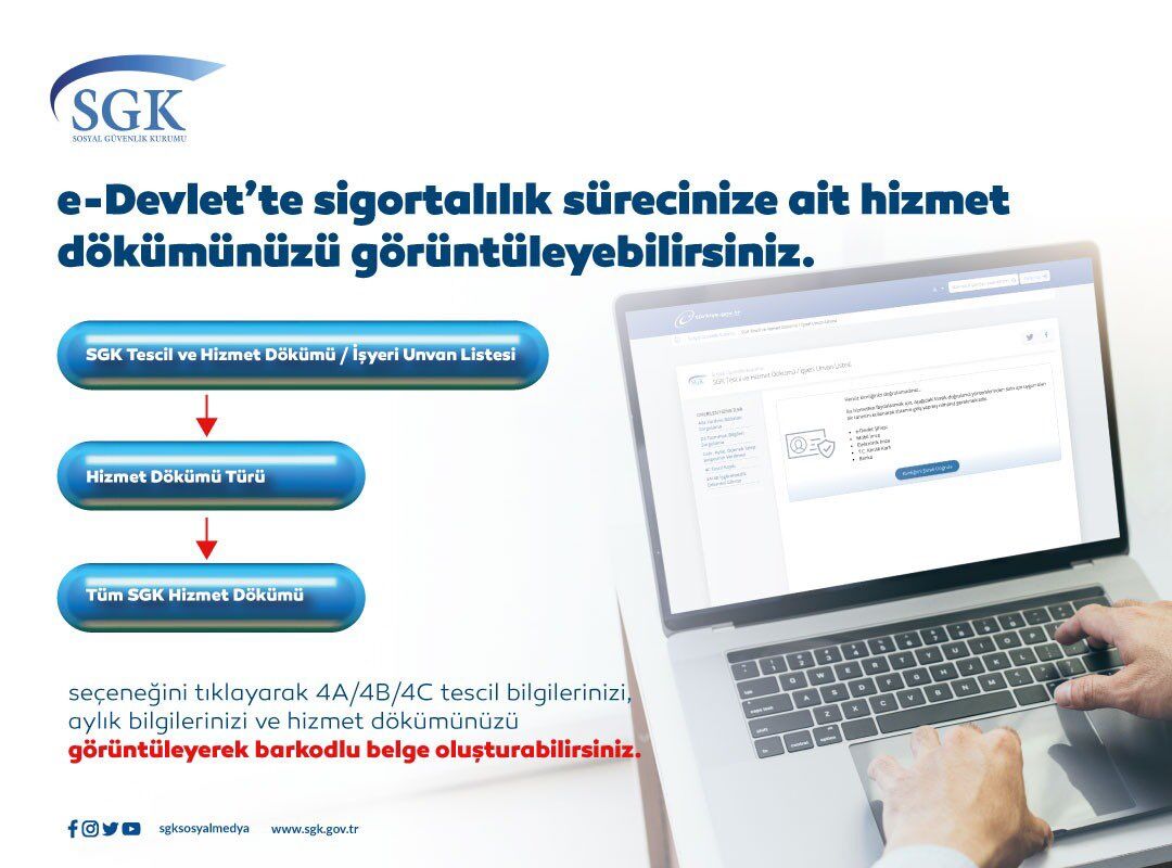 4A hizmet döküm belgesi
