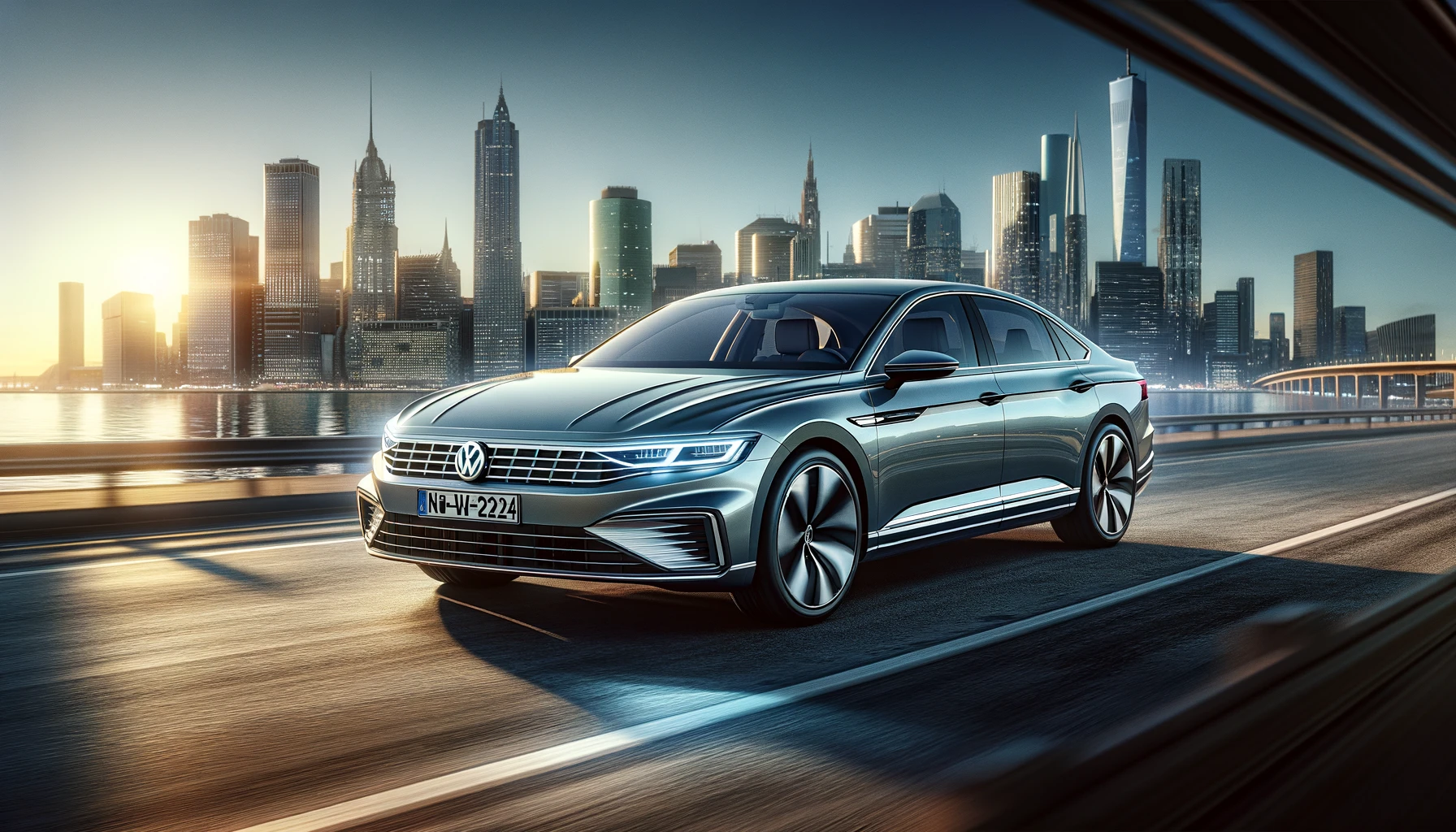 2024 model Volkswagen Passat, modern tasarımıyla yolda